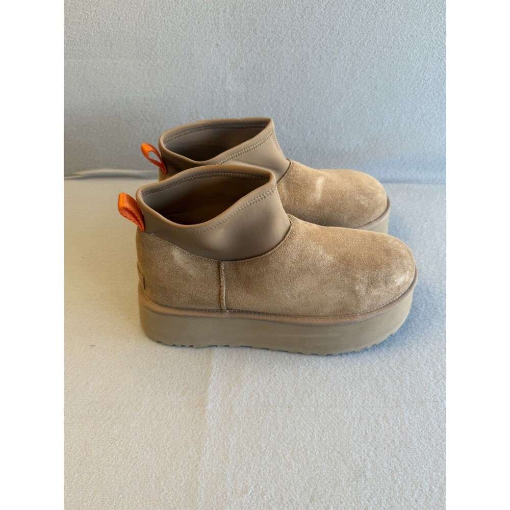 UGG CLASSIC MINI DIPPER PLATFORM CHESTNUT SHEARLING BOOTS US 10 - Picture 2 of 9